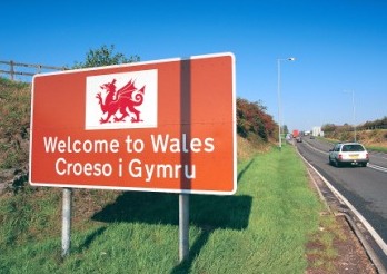 Welcome to Wales sign